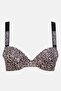 Women 2 Pack Animal Print Padded Underwired Push Up Bra, Multicolor - 5