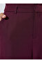 Burgundy Solid Wide Leg Trousers - 3