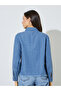 Blue Frayed Edge Cotton Denim Shirt - 5
