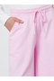 Teen Girls Light Pink Cotton Wide Leg Cropped Joggers - 3