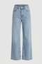 High Waist Loose Fit Stone Embellished Jean Trousers - 6
