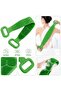 Double-Sided Silicone Bath Scrubber Green – Flexible Body Cleansing and Massage Band, Back Scrubber