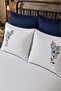 Glam Rose 100% Cotton Embroidered 6 Piece Double Duvet Cover Set - 3