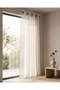 Ivory Stripe Sheer Curtain 140cm x 240cm