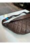 Genuine Leather Handmade Diamond Patterned Large Unisex Waist and Chest Freebag Bag - 4