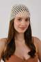 Perforated Summer Knitted Beanie Y8256 Ecru - 3