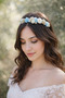 Blue and White and Dried Flower Mother and Baby Maternity Crown, Pregnant Woman Crown - 4