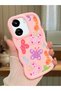 Redmi 13C Compatible Case Camera Protector Pink Silicone Couple Phone Case Butterfly Pattern
