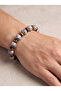 Gray Jasper - Tiger's Eye Natural Stone Bracelet (10 mm) - 2