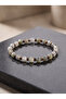 Labradorite - Hematite Natural Stone Bracelet - Faceted Cut