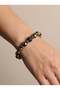 Tiger's Eye (Golden Yellow) - Hematite - Natural Stone Bracelet with Zircon Apparatus (10 mm) - 2