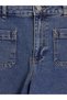 Lcwaikiki Classic Indigo High Waist Women's Jean Shortsolon - 6