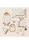 Mct Baby 7-Piece Teddy Bear Patterned Newborn Hospital Discharge Set – 100% Cotton Ribbed Baby Bodysuit Set - 3