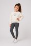 Gray Ribbed Winter Girls' Tights - 2