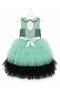 Girl's Mint Green, Lace Robe, Detachable Flower Brooch, Bag, Lined Layered Tulle Evening Dress, 5-9 Years Old, Special Occasion, Birthday - 7