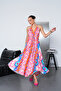 Long Oversized Dress with Halter Neck Detail and Backless Slit - 3