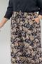 69013 Plus Size Elastic Waist Wide Leg Mango Pants with Pockets - Ethnic Pattern Black - 2