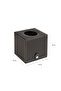Napkin Holder, Boutique Tissue Box, Tissue Paper Storage Box, Vegan Leather, 13*13*13 Cm. Black - 5