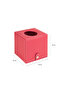 Napkin Holder, Boutique Tissue Box, Tissue Paper Storage Box, Vegan Leather, 13*13*13 Cm. Fuchsia - 5