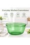 3.8L Mixing Bowl Transparent Glass Bowl for Family Salads, Baking, Food Prep & Serving, Microwave, Oven, Freezer Safe, Made in USA (Fern Green, 4QT / 3.8L) - 4