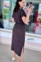 Belted Crystal Fabric Dress 6Y371 - 2