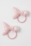 Light Pink Mermaid Tail and Oyster Figured Girls' 2-Piece Rubber Buckle