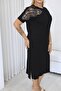 Plus Size Butterfly Stone Detailed Dress - 2