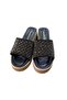 Women's Wedge Heel Stone-Embellished Soft Inner Lined Slippers - 6