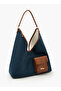 Denim Shoulder Bag with Pouch - 4