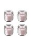 HÖKGÖK 4-Piece Scented Glass Candle Set – Pink Floral, Pale Pink, 12-Hour Burn
