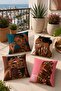 Fancy Brunette Girl Patterned 4-Piece Throw Pillow Cover Set - 2