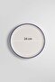 Set of 6 Toledo Serving Plates 24cm Rim Navy Blue