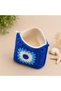 Hand Knitted Evil Eye Motif Zipper Wallet - 100% Cotton Yarn Bohemian Mini Wallet (10X10 cm) - 3