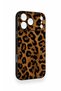 iPhone 17 Pro Max Compatible Dark Leopard Leather Pattern Silicone Case - 3