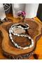 Larimar, Hemimorphite and Stone Design Natural Stone Necklace - 2