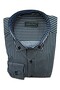 White Navy Blue Striped Regular Single Pocket Men's Shirt