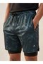 Printed 4-Way Stretch Dual Shorts with Inner Liner - 6