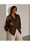 Stylish Brown Shirt with Stone and Bsn Accessories - 2