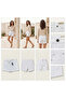 White High-Waist Denim Shorts with Frayed Hem - 5