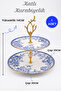 19 Piece Spring Time Tea Cake Presentation Set for 6 People, Cake Pan, Fruit Bowl, Kayak Plate, Cookie Holder - 5