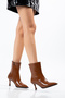 Lina Kemil Color Pointed Toe Heeled Women's Boots Shoes - 7