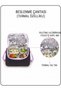 Girl's Primary School Orthopedic Set of 3 Pen Holder Lunch Bag with 3 Compartments Water Bottle - 4