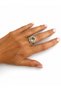 Sparkling Ring With Light Green Stone Princess