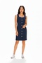 Square Neck Button Dress