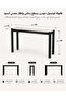Modern Luxury Console Table with Rectangular Marble Top and Sturdy Metal Frame, Stable Cylindrical Legs, for Entryway, Living Room, Hallway, and Offices, Combining Elegance and Durability. Dimensions: 140 X 40 X 80 Cm. - 3