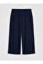 Lcwaikiki Basic Navy Blue Women's Capri with Elastic Waist - 5