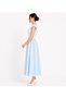 Blue Waist-Cutted Ruched Dress - 4