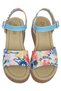 Women's vegan leather multi-colored chunky sole sandals - azur design - 2