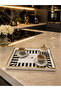 Love Bird Patterned Gold-White Framed Presentation Tray 33X23Cm - 2