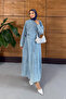 Women's Embroidered Side-Tie Denim Dress